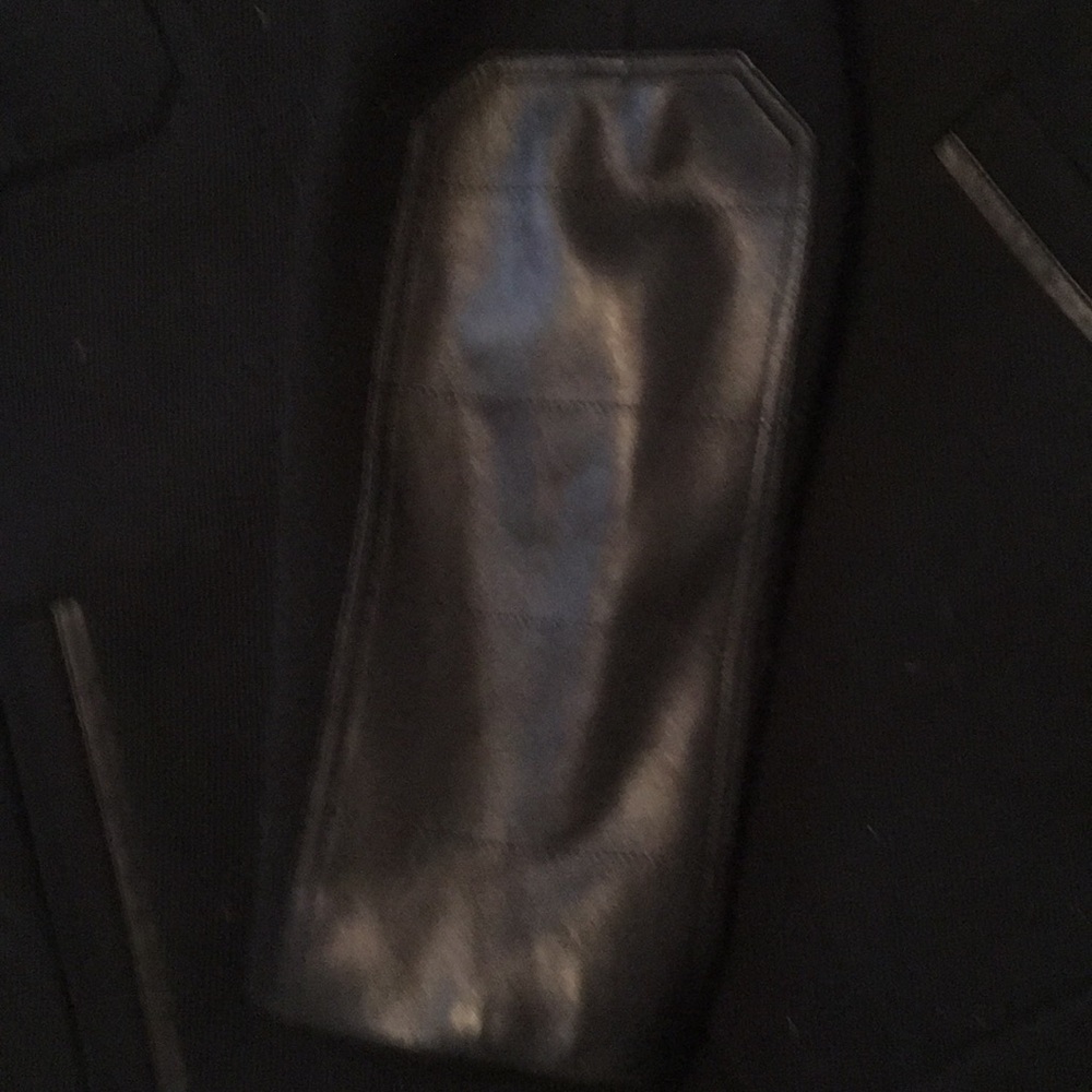 Cole Haan Mens wool & leather coat - Picture 5 of 8